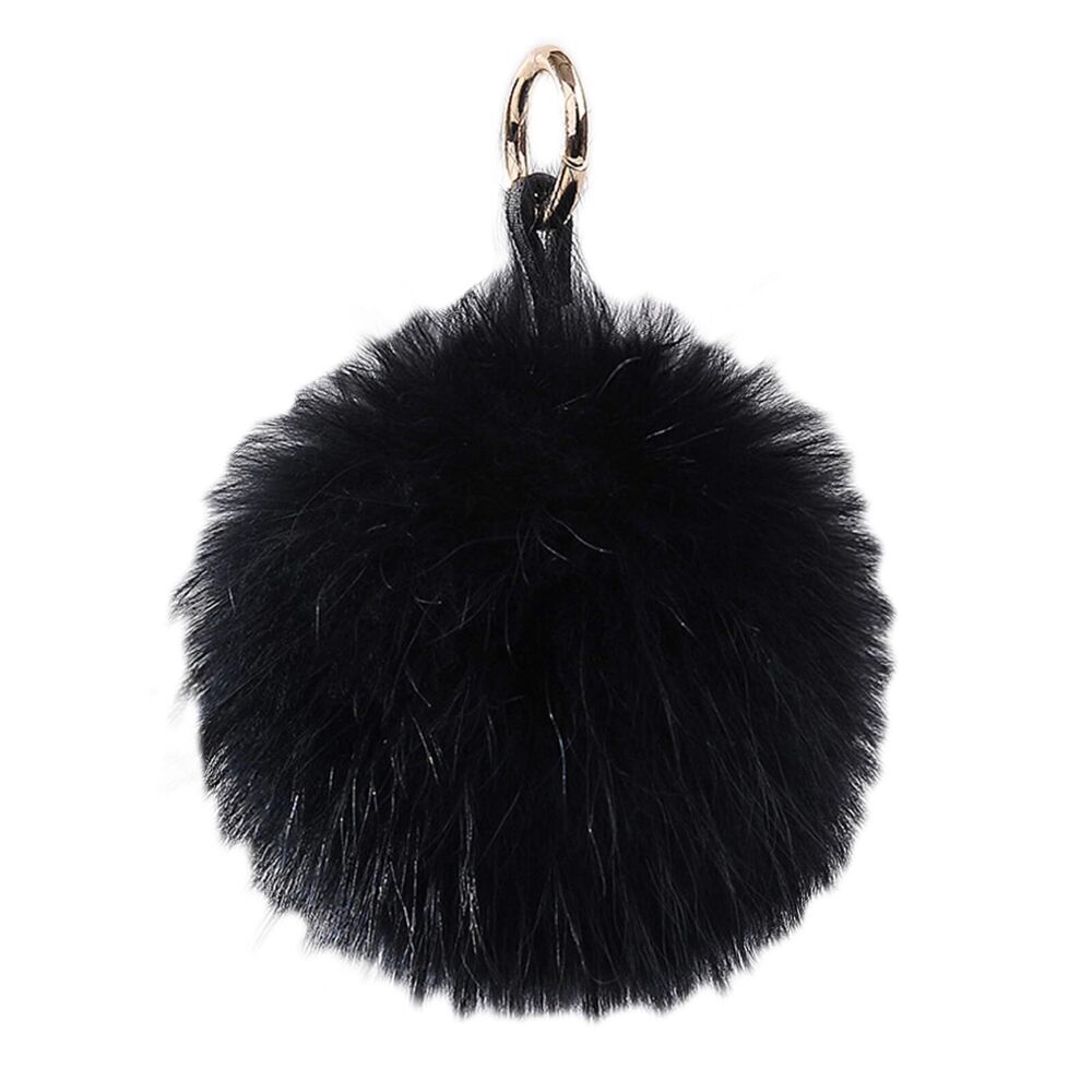 1666 Pom Pom Keychain Fur Hairball Car Keyrings Fuzzy Ball Key Rings Furry